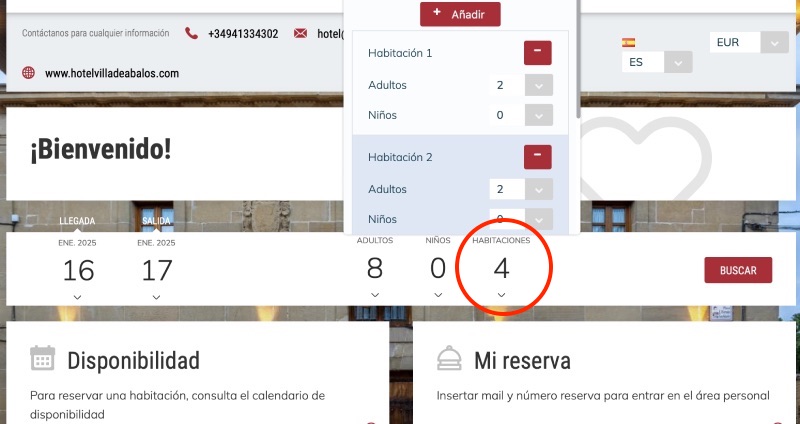 reservas en grupo-1 Hotel para grupos